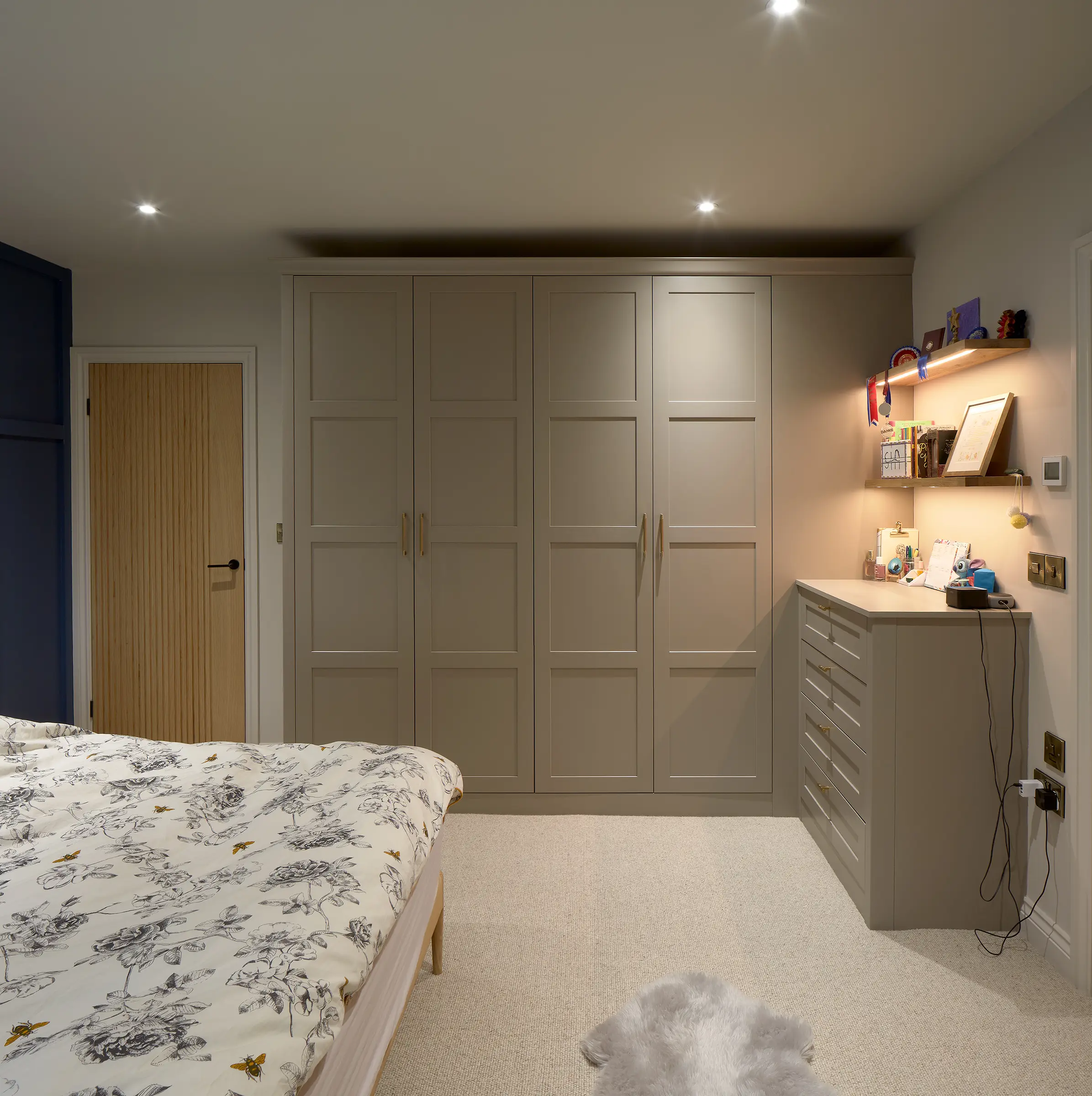 Sophistocated Bedroom in calming colours